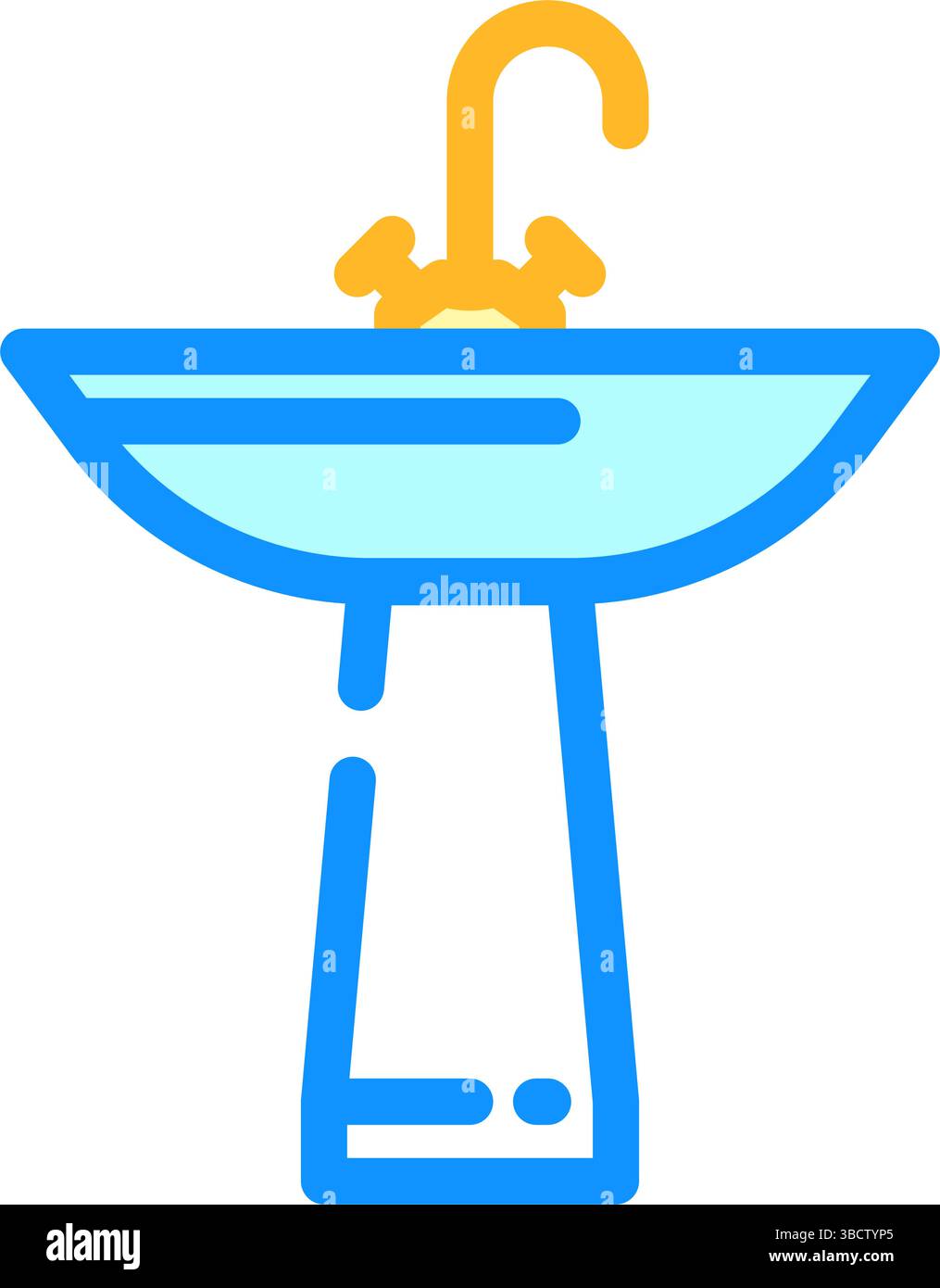 pedestal sink color icon vector illustration Stock Vector Image & Art ...