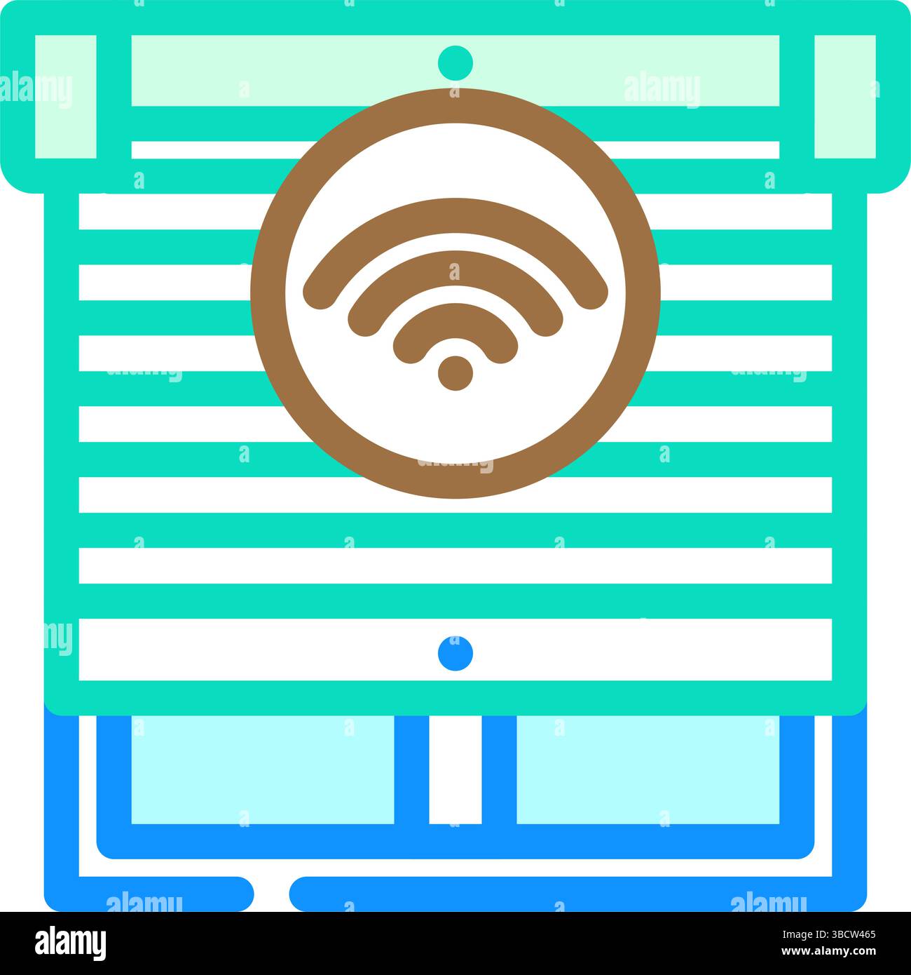 automated window blinds smart home color icon vector. automated window ...