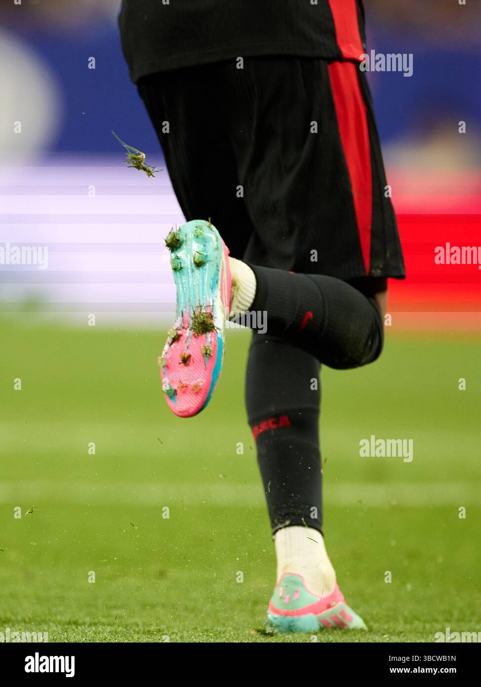Boots of Lamine Yamal of FC Barcelona during the LaLiga match between ...