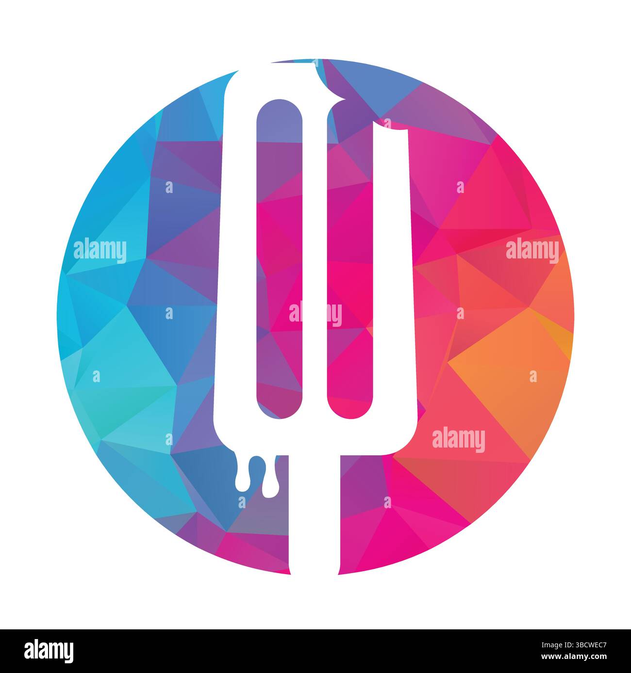 Ice cream stick logo template. Ice Cream Stick Vector Icon Illustration. Sweet Food Icon Concept. Stock Vector