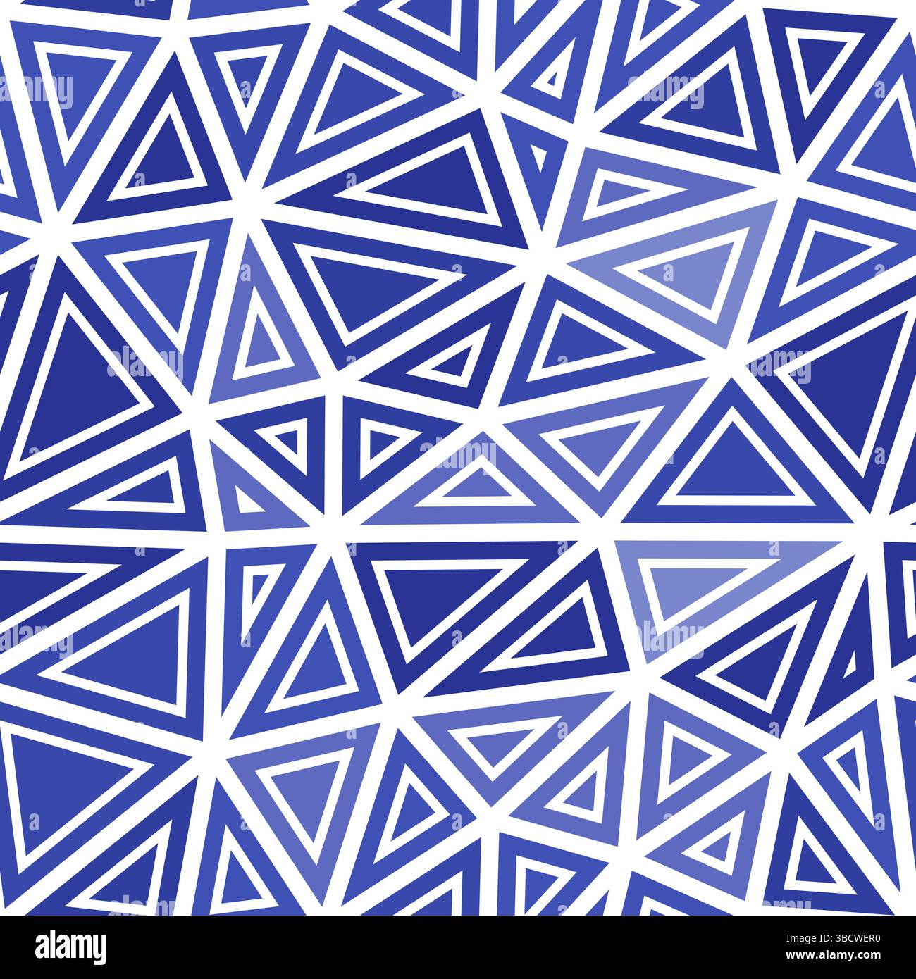 Tileable abstract background. Large triangle sizes. Solid shapes in frames. Mono-tone style. Repeatable pattern. Trending vector tiles. Stock Vector