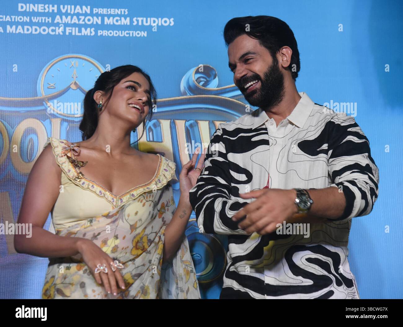 PATNA, INDIA - MAY 21: Bollywood Actor Rajkumar Rao and Actress Wamiqa ...