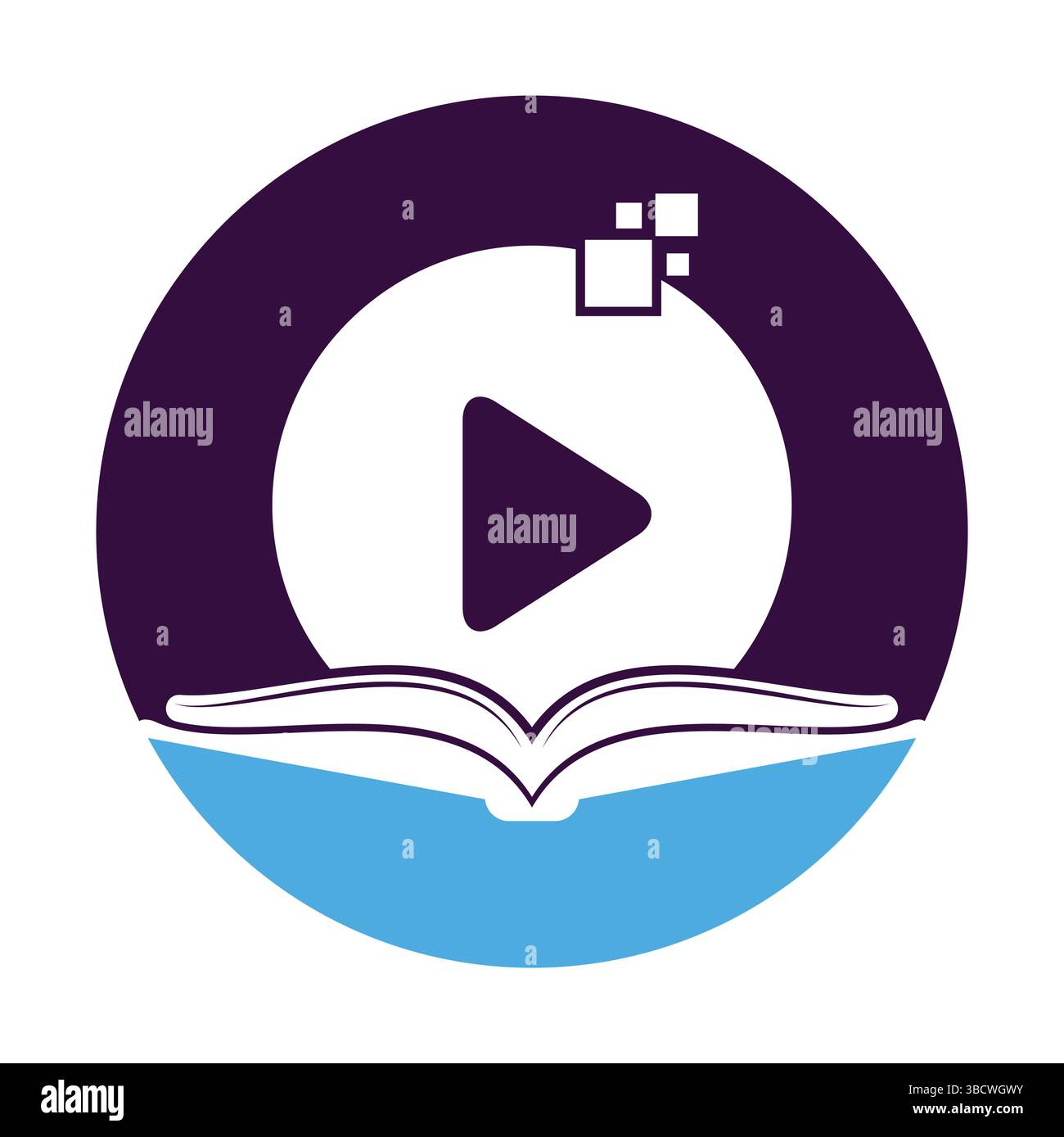 Book media logo design icon template. Book play logo symbol design ...