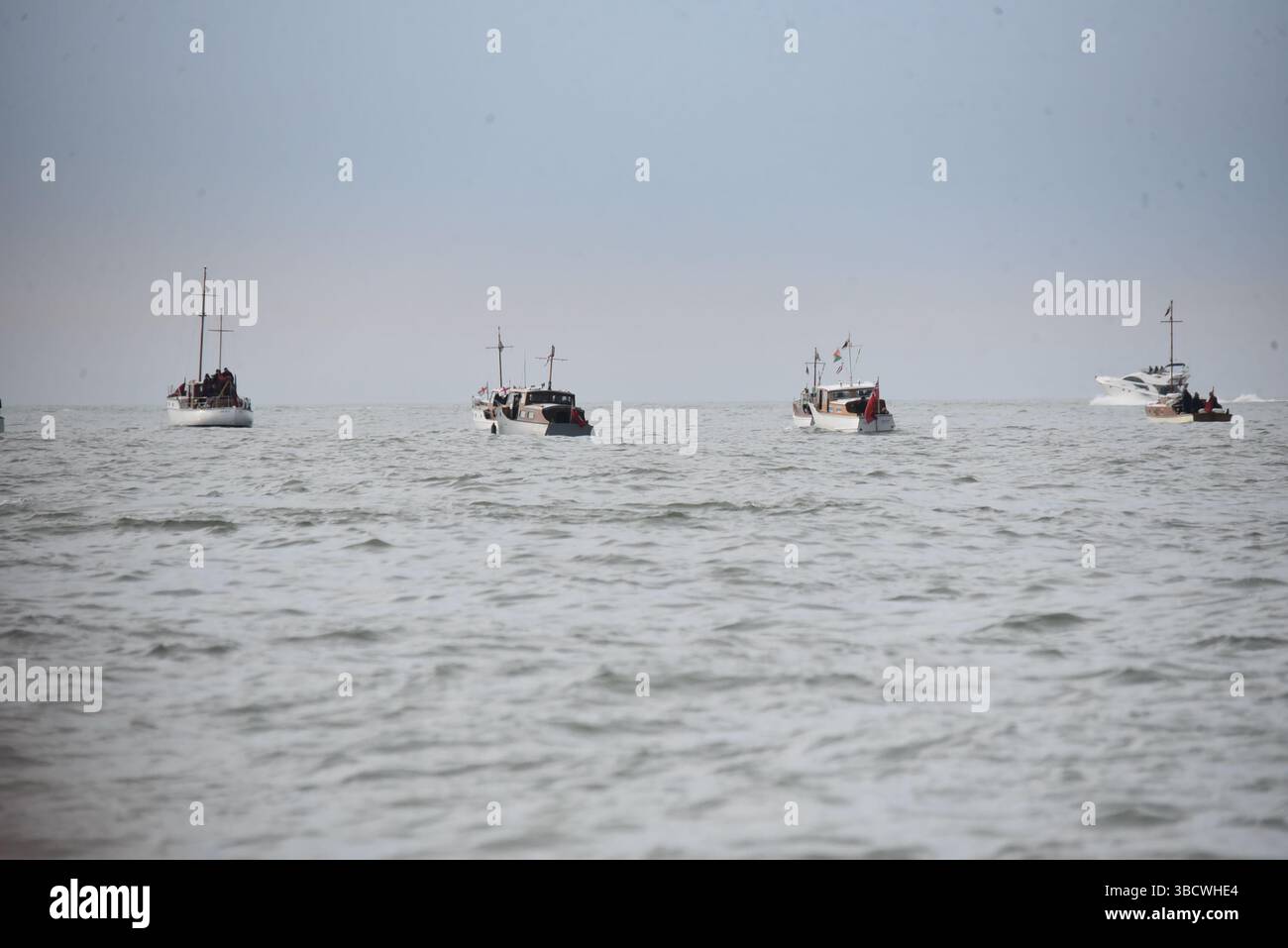 The Dunkirk Little ships flotilla leaving Ramsgate for Dunkirk on the ...