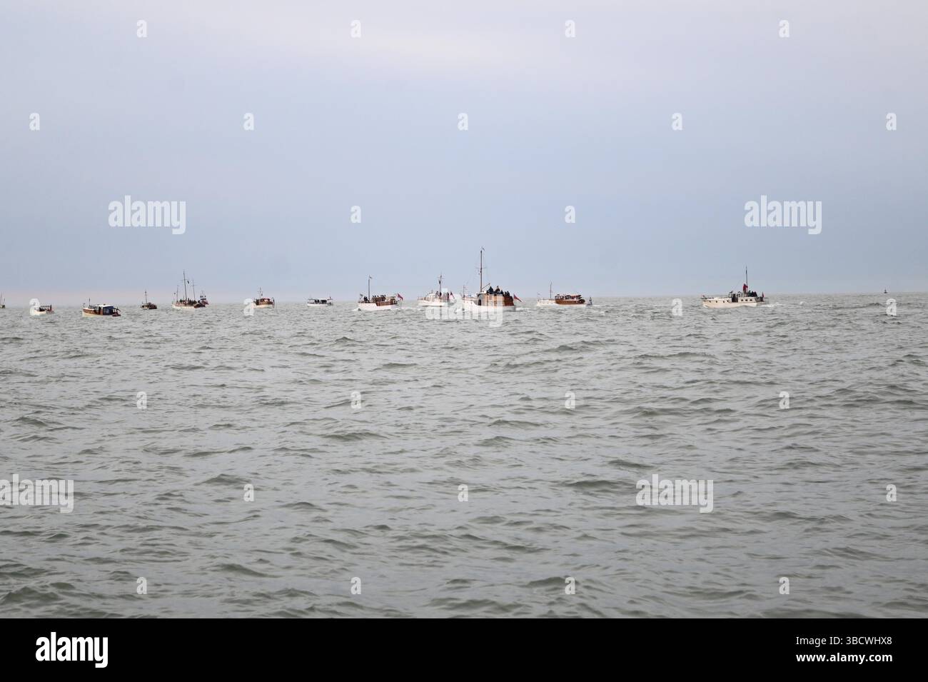 The Dunkirk Little ships flotilla leaving Ramsgate for Dunkirk on the ...