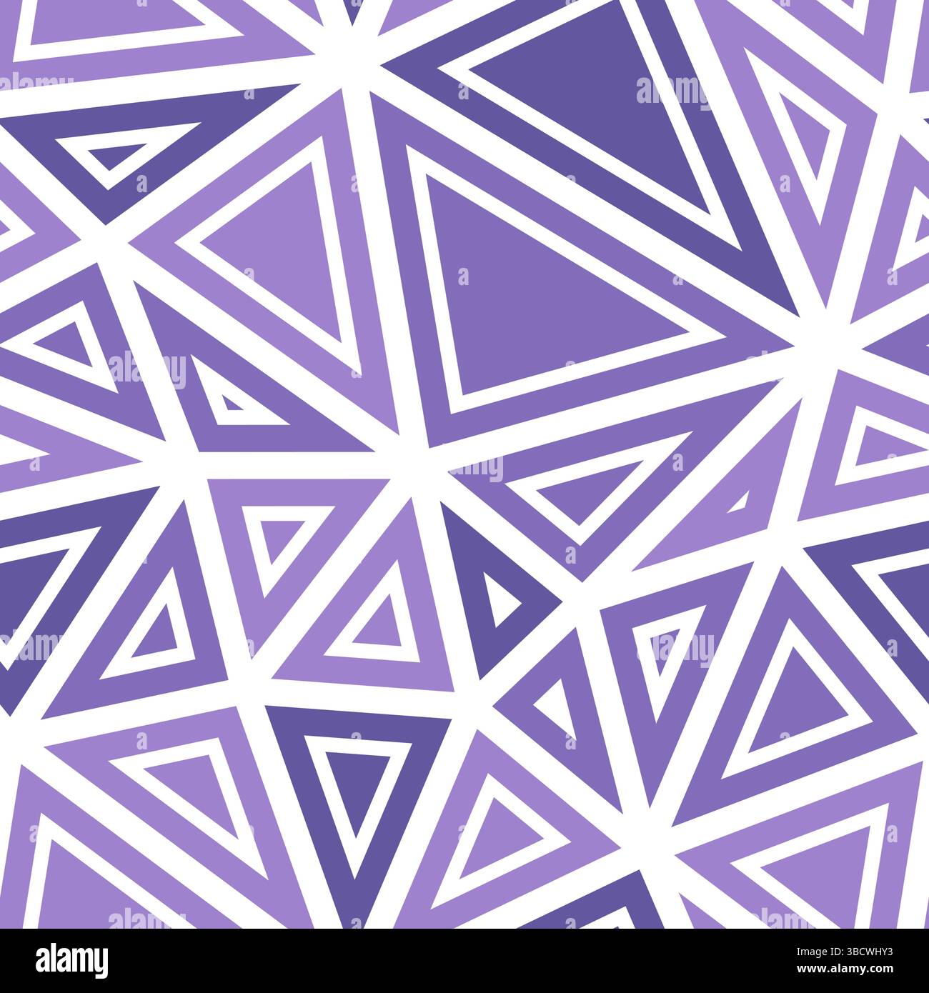 Triangles vector pattern. Big triangles size. Solid shapes in frames. Monotone style. Repeatable pattern. Stylish vector tiles. Stock Vector