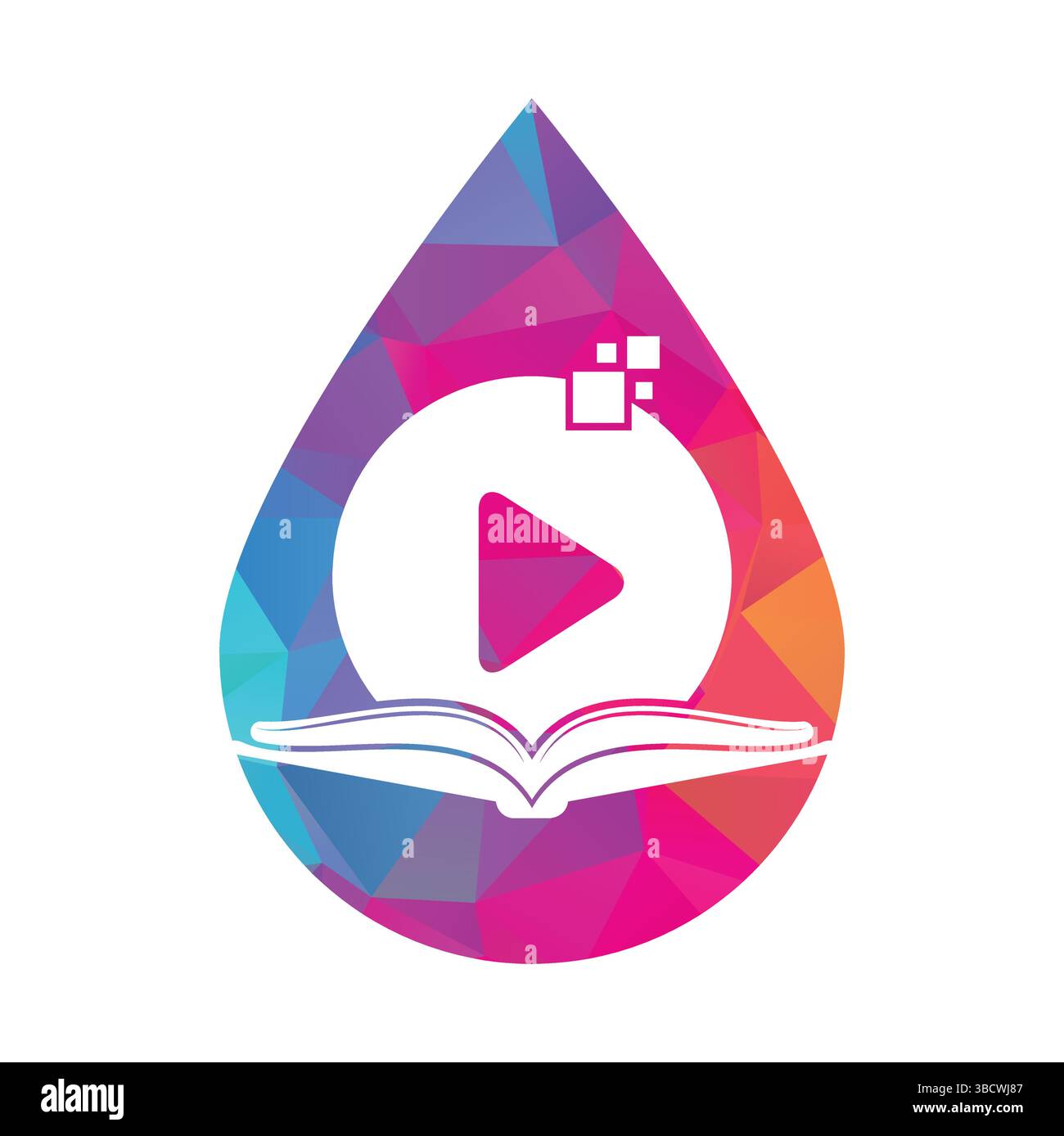 Book media logo design icon template. Book play logo symbol design ...