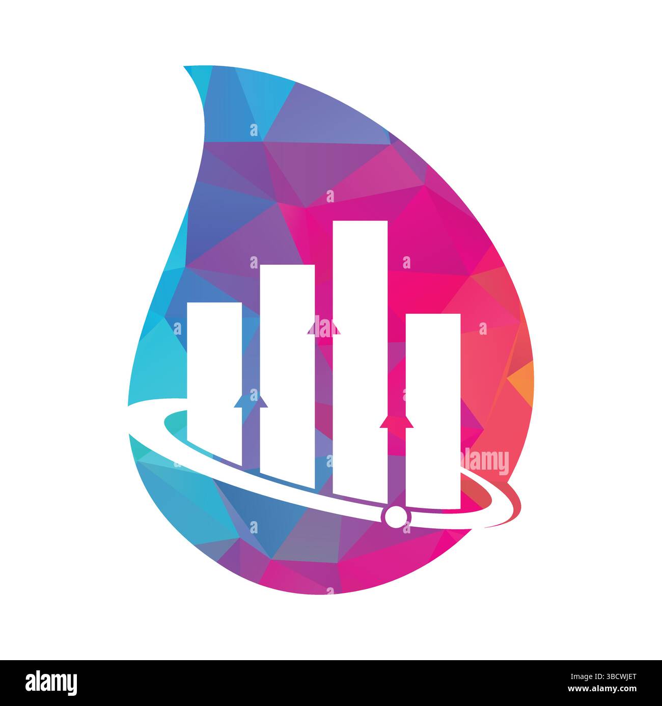 Planet Stats vector logo design template. World finance logo design concept. World stats logo. Stock Vector