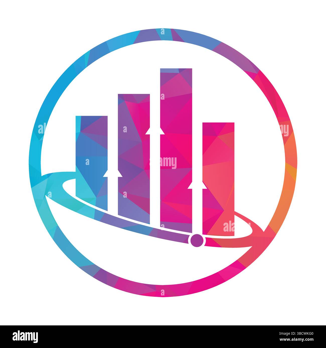 Planet Stats vector logo design template. World finance logo design concept. World stats logo. Stock Vector