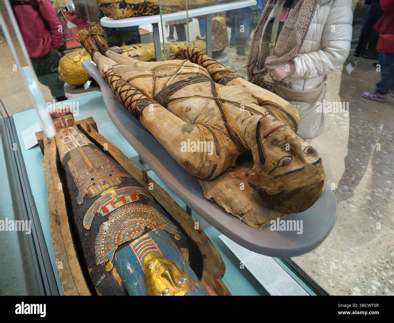 Ancient Egyptian Mummy Exhibited In The British Museum London UK 