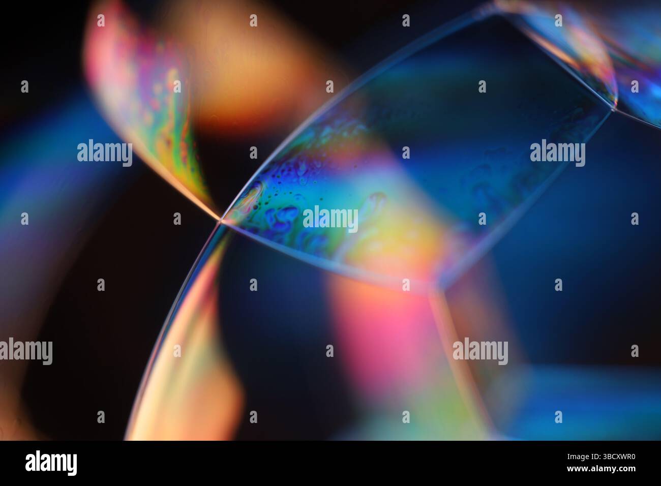 Green and blue liquid surface, bright geometric abstraction Stock Photo