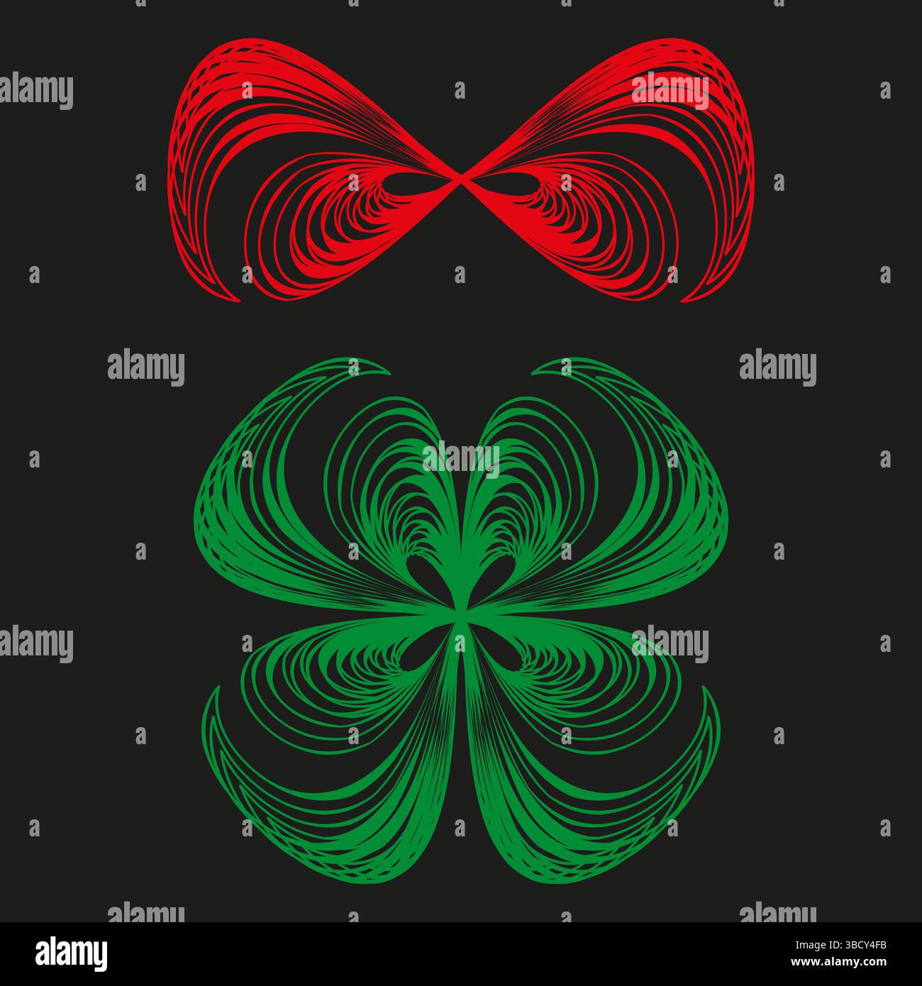 Colorful loop symbol. Abstract petal spiral. Dynamic floral pattern ...