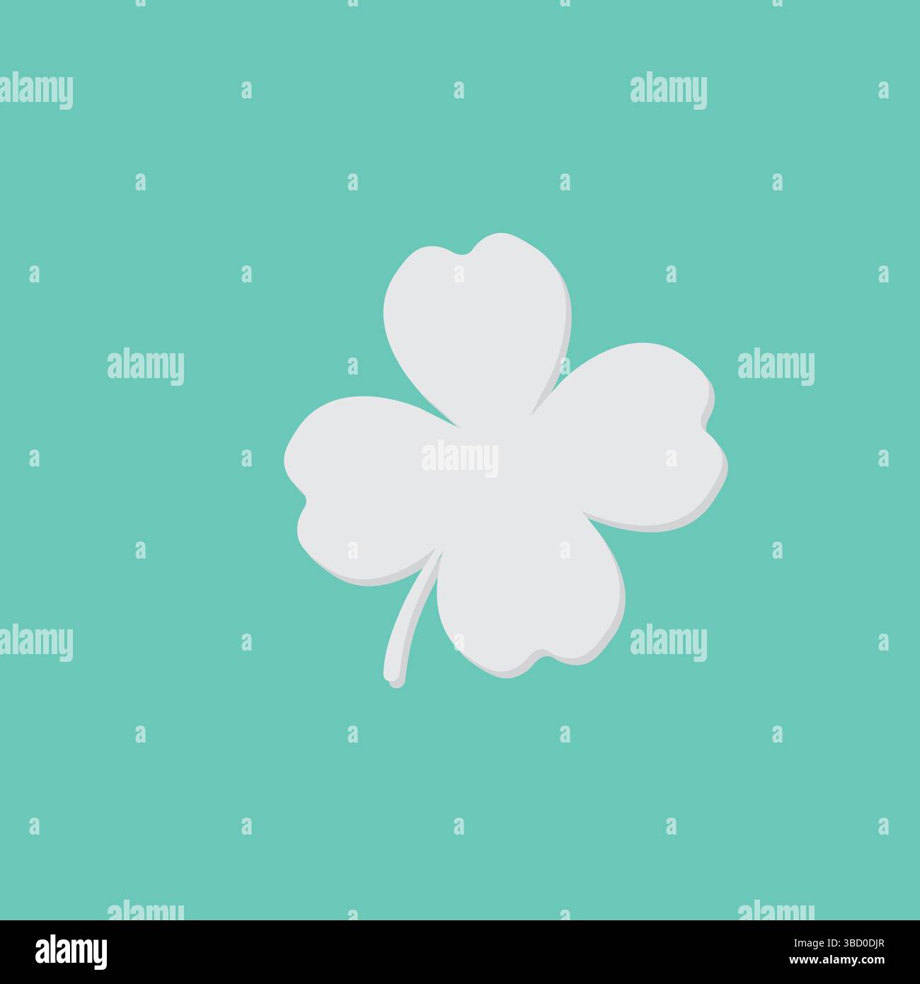 Black white clover leaves Stock Vector Images - Alamy