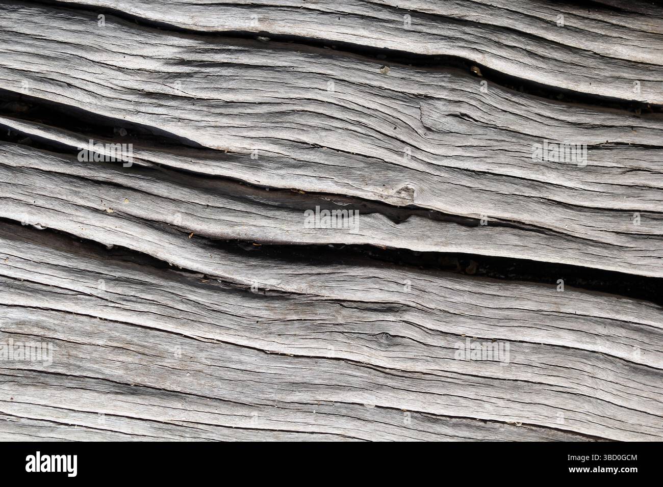 Weathered wood close-up textured abstract background Stock Photo