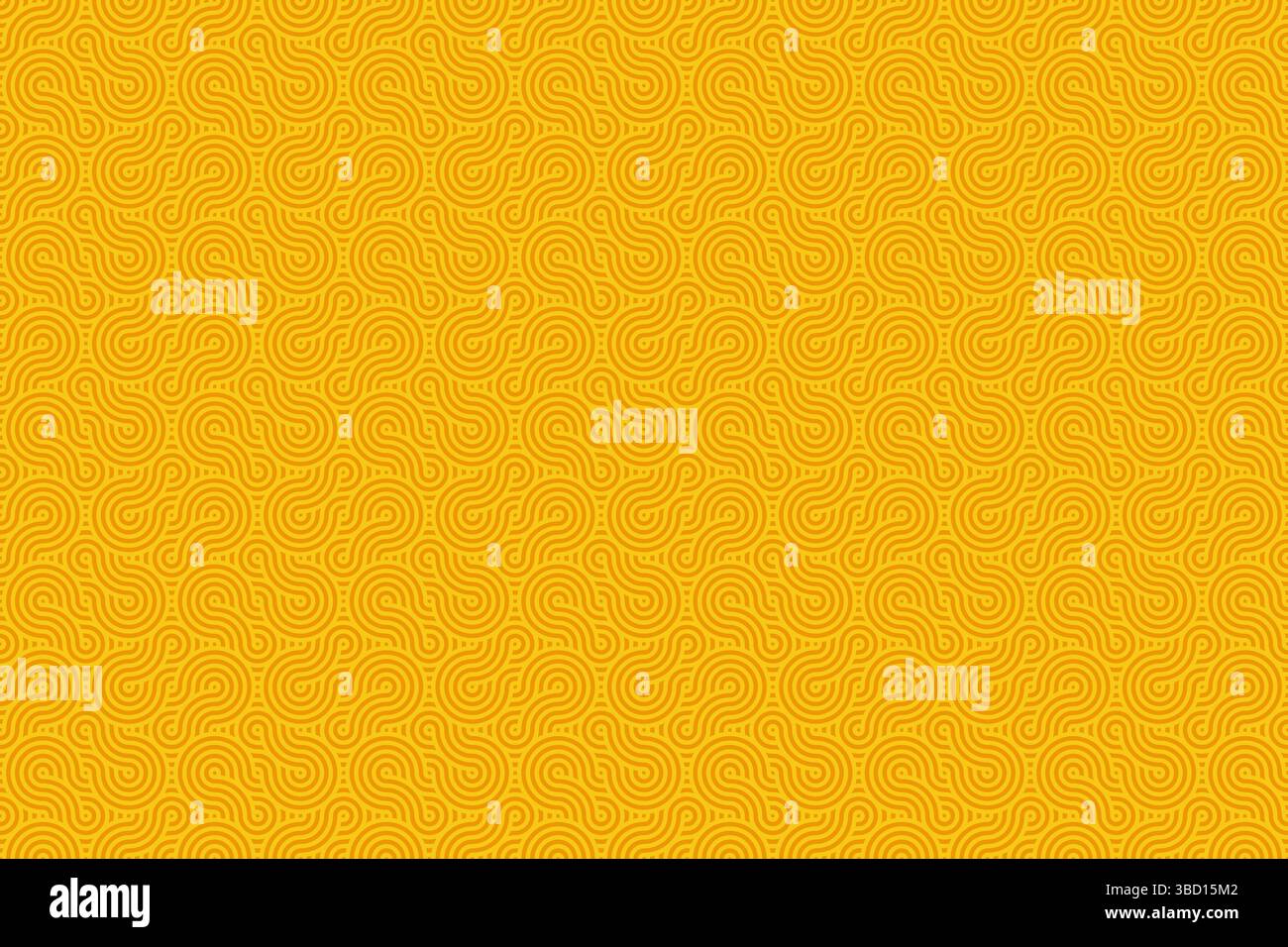 Geometric vintage asian style pattern with interconnected and overlapping circles Stock Vector