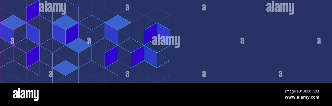Abstract geometric background with isometric vector blocks, polygon shape pattern. Vector illustration Stock Vector