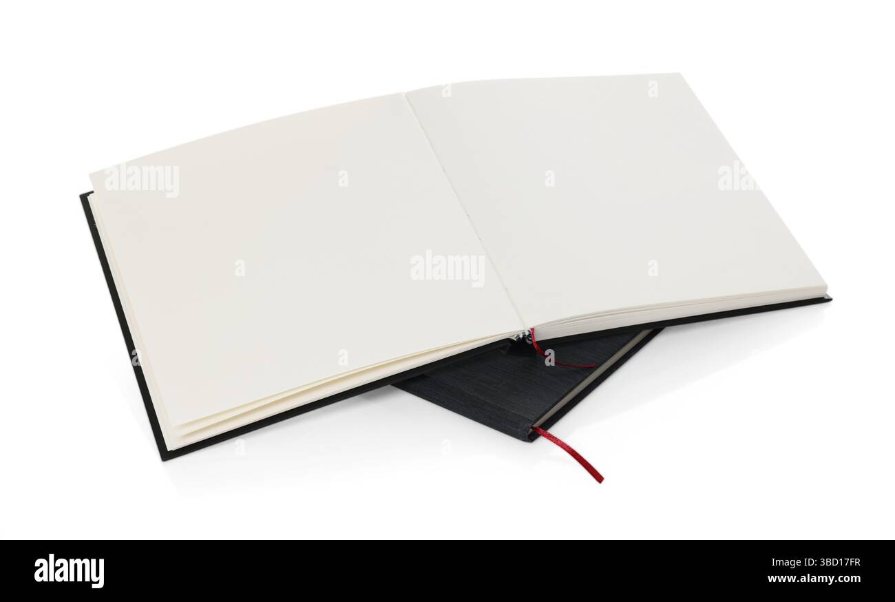 Two stylish hardcover notebooks isolated on white Stock Photo