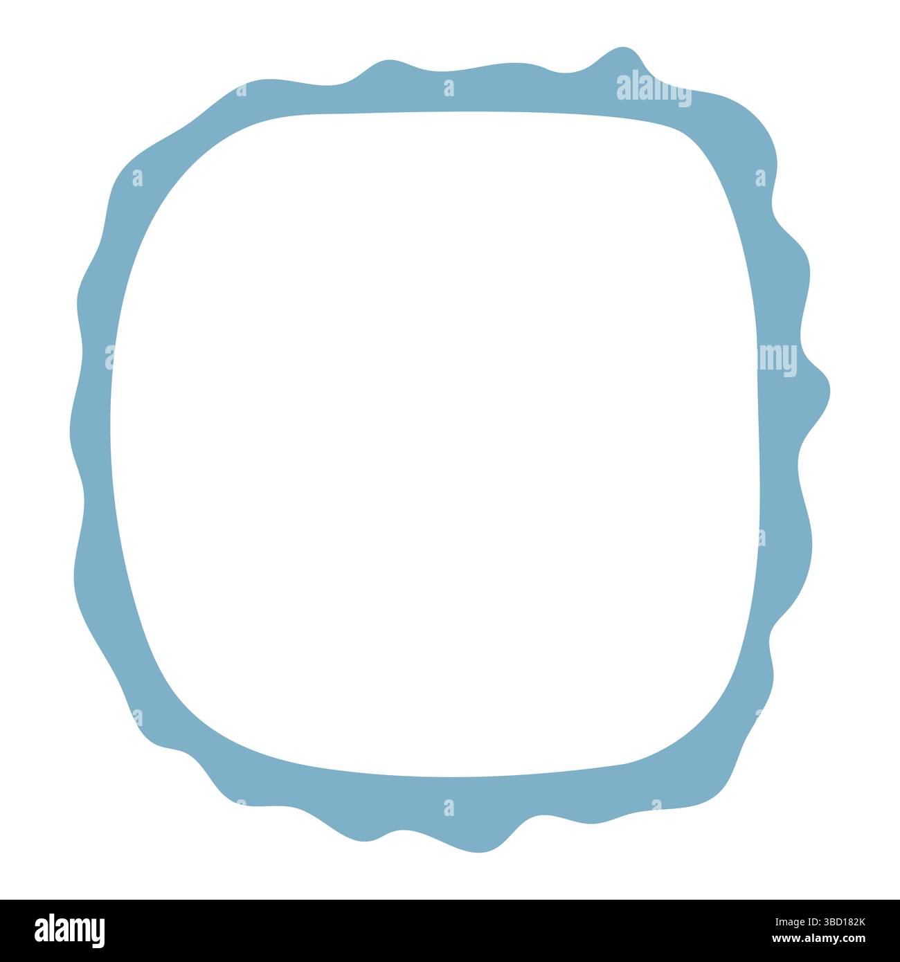 Doodle wave curve edge frame Stock Vector