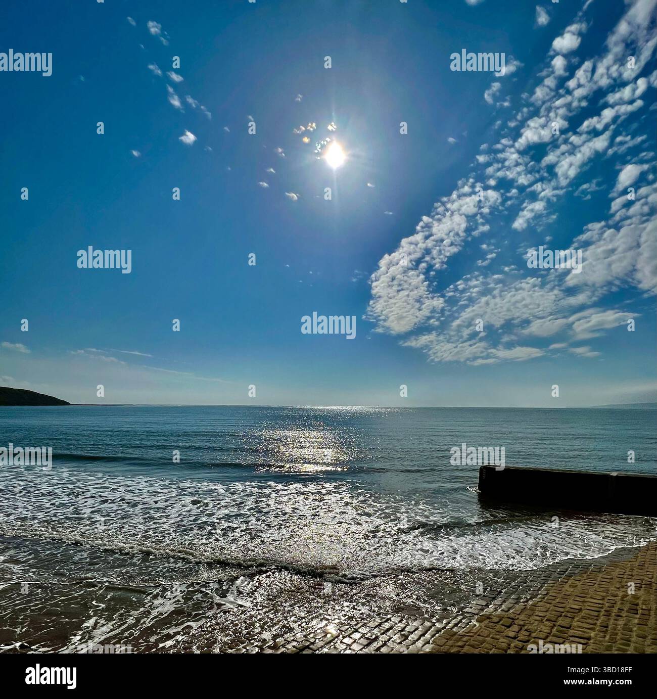 Early morning at the Cobble Landing Filey, East coast of Yorkshire, northern england, UK - Smartphone Captured Stock Image