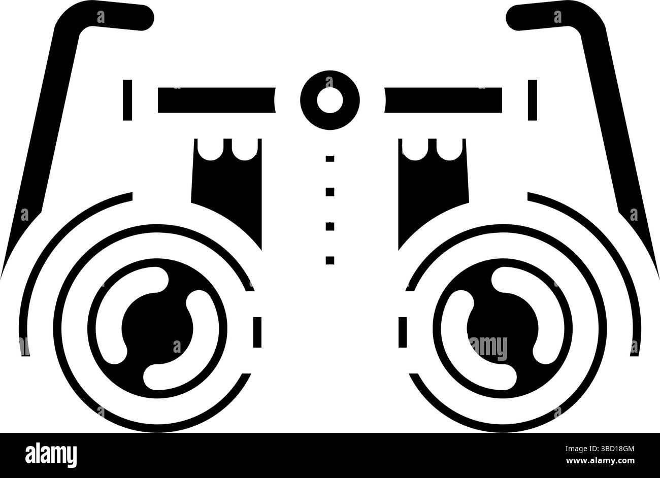 equipment optometry vision eye glyph icon vector illustration Stock ...