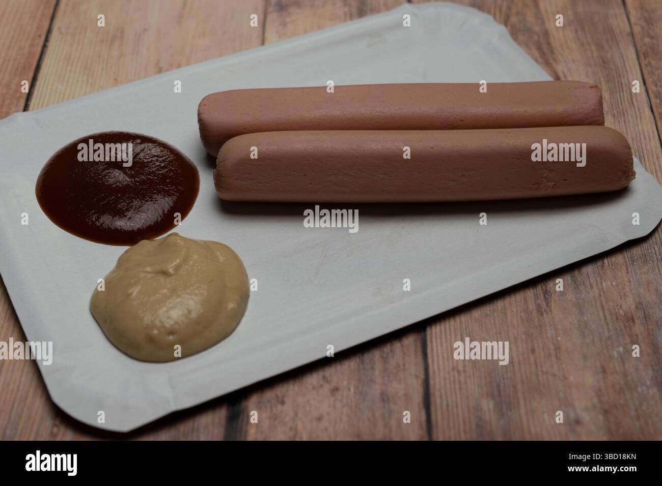 Sausage and white background Stock Photo