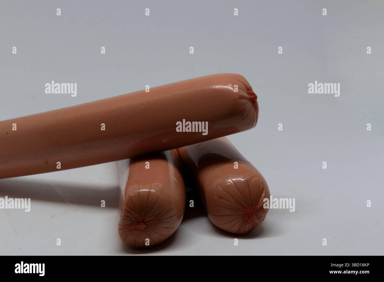 Sausage and white background Stock Photo