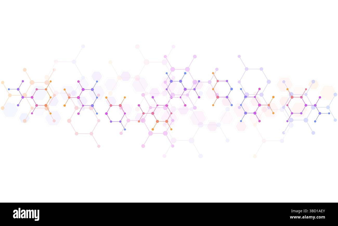 Molecular structure and genetic engineering, science, innovation technology, healthcare, and medicine design Stock Vector