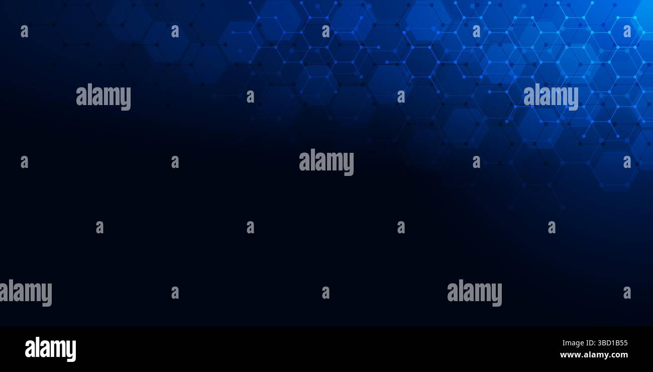 Abstract technology background and design element with hexagons pattern ...
