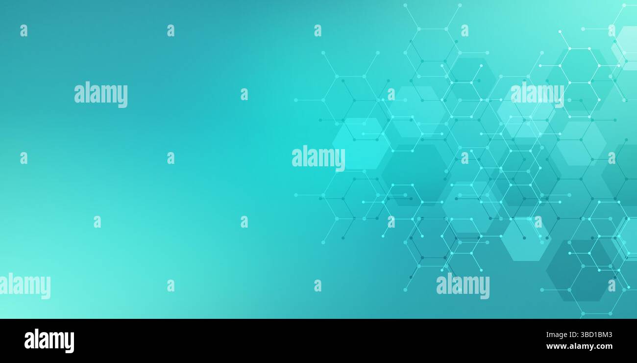 Abstract design element with geometric background and hexagons shape pattern Stock Vector