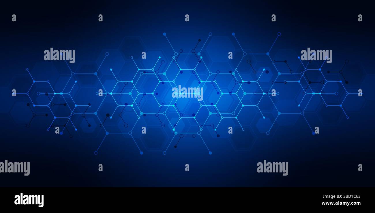 Molecular structure and genetic engineering, science, innovation technology, healthcare, and medicine design Stock Vector