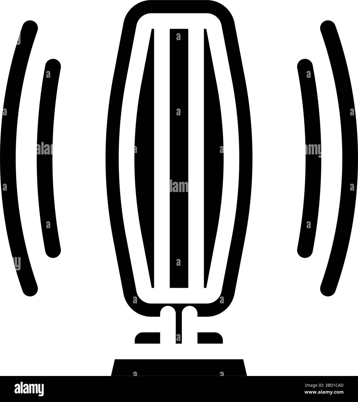 uv sanitizing lamp smart home glyph icon vector illustration Stock ...