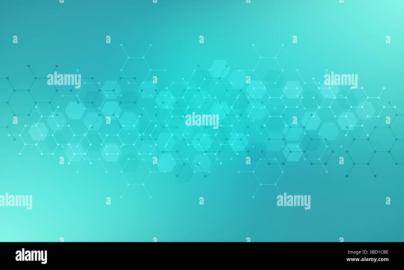 Abstract design element with geometric background and hexagons shape pattern Stock Vector