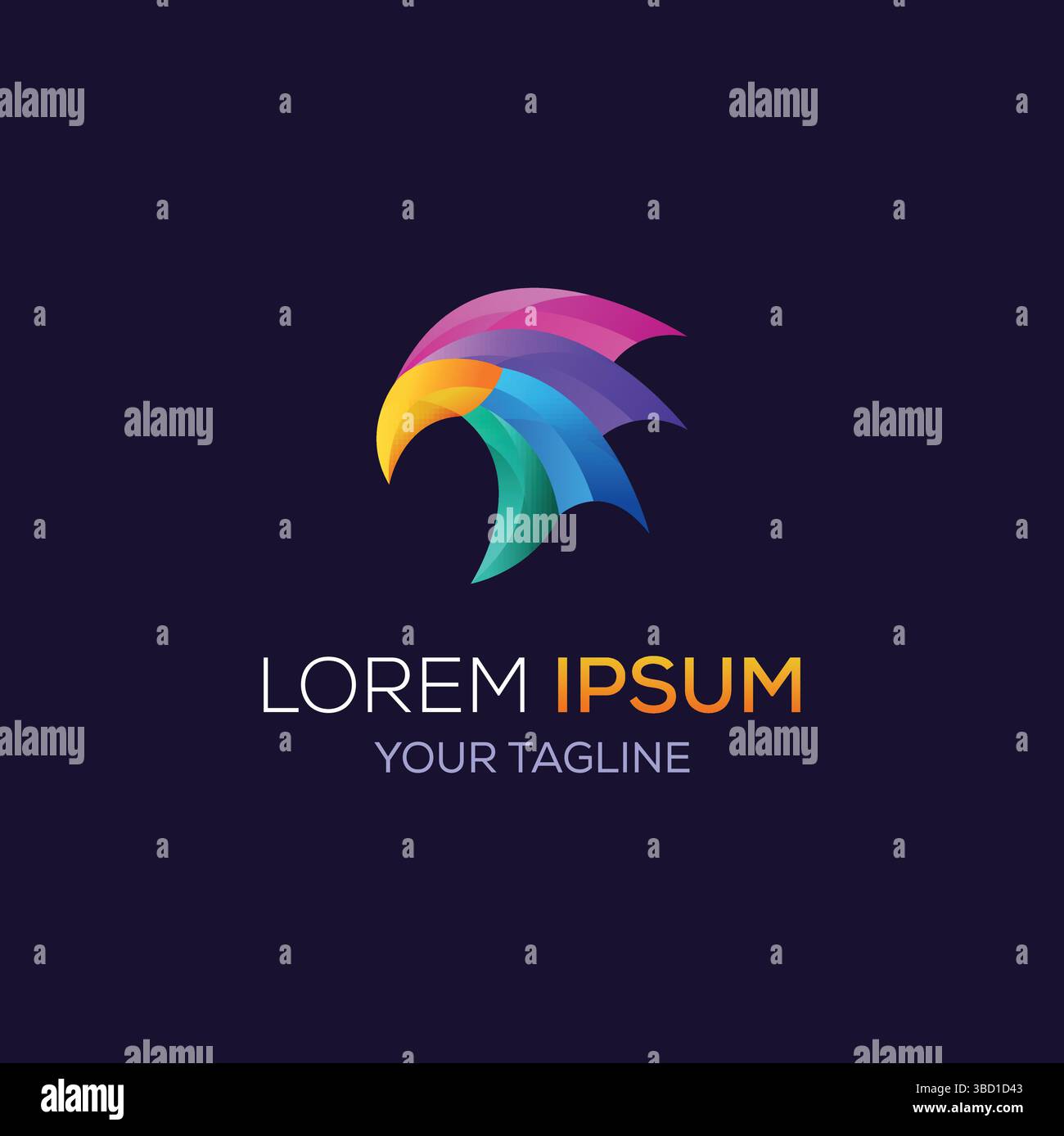 Logo abstract shape eagle bird for business brand identity Stock Vector