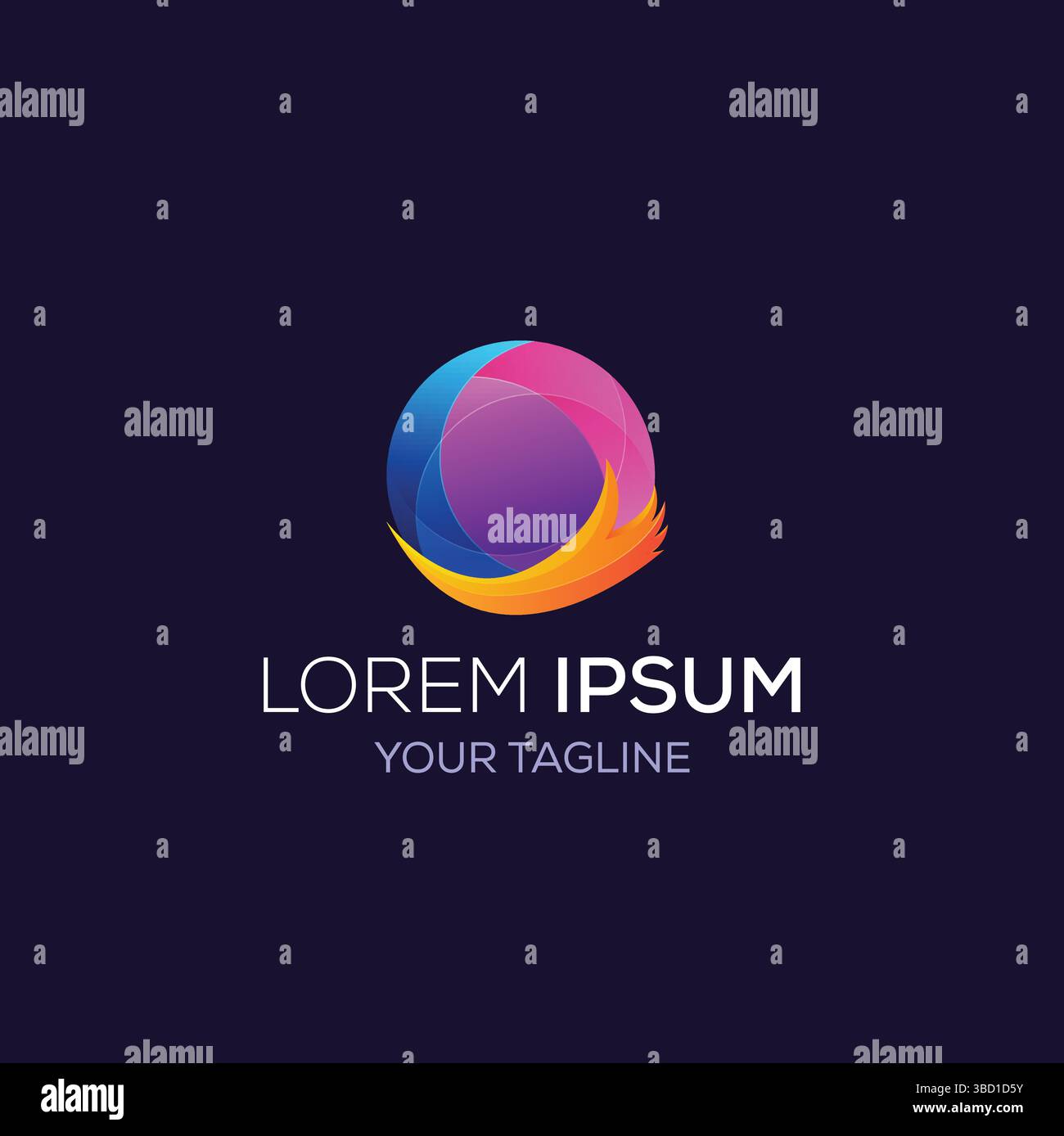 Logo hand and globe business company Stock Vector