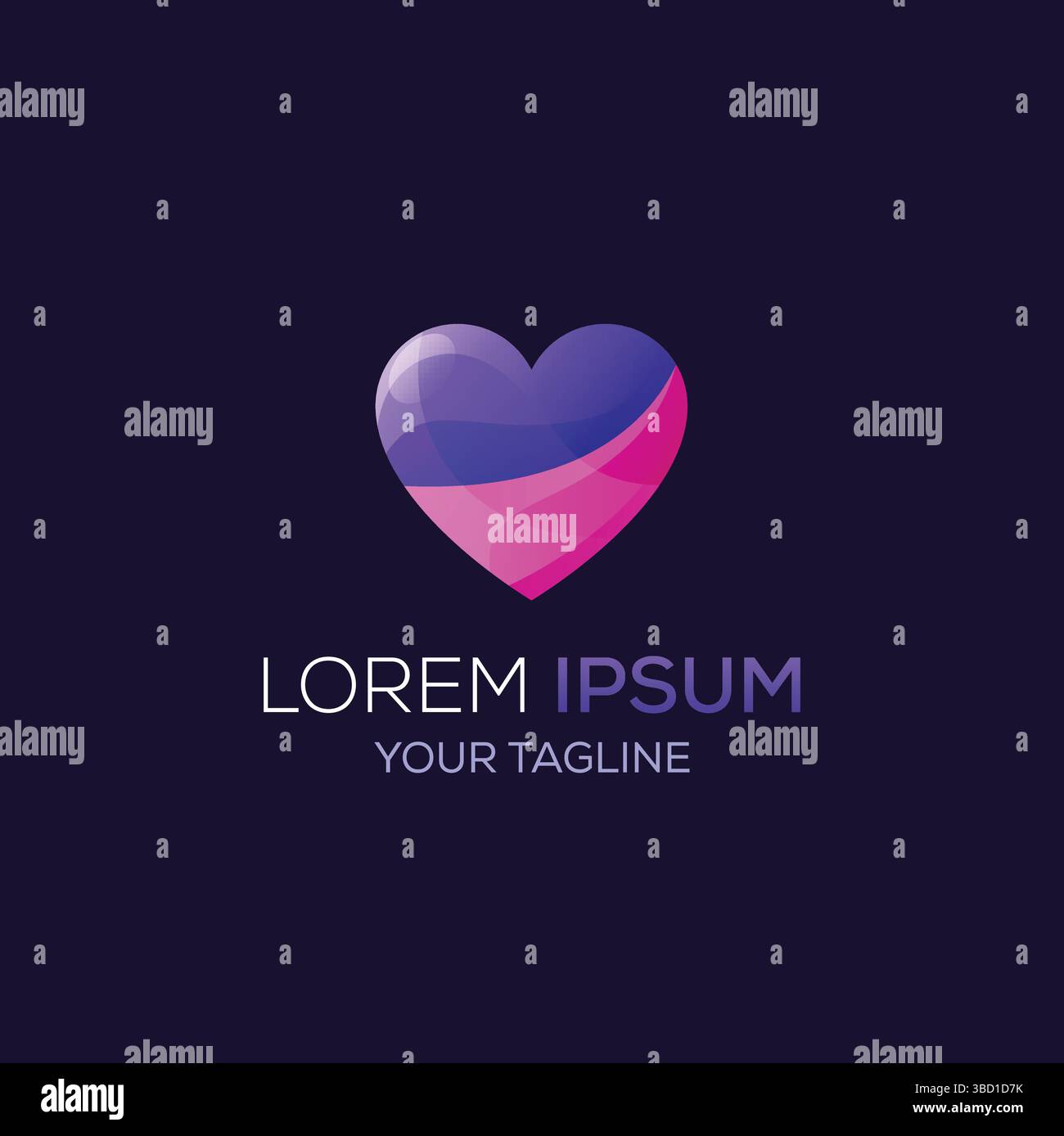 Logo heart beauty color for business Stock Vector