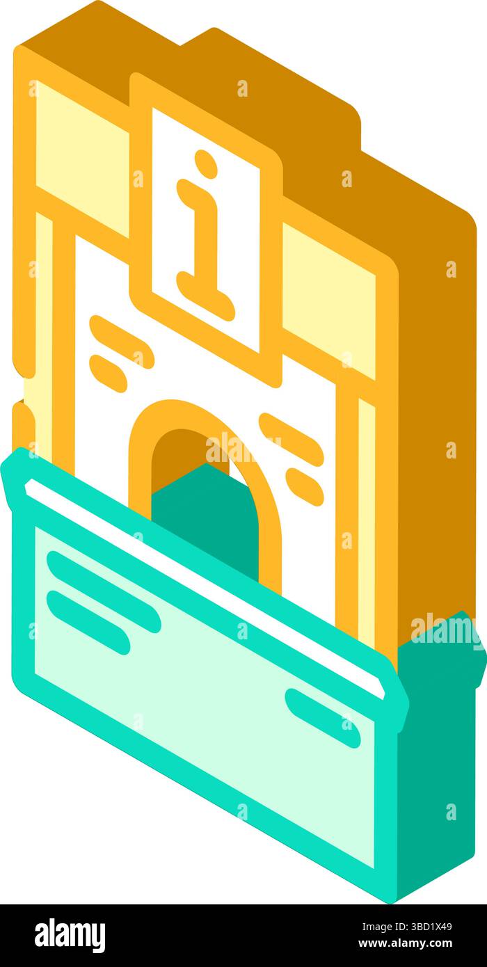 booth information isometric icon vector illustration Stock Vector Image ...