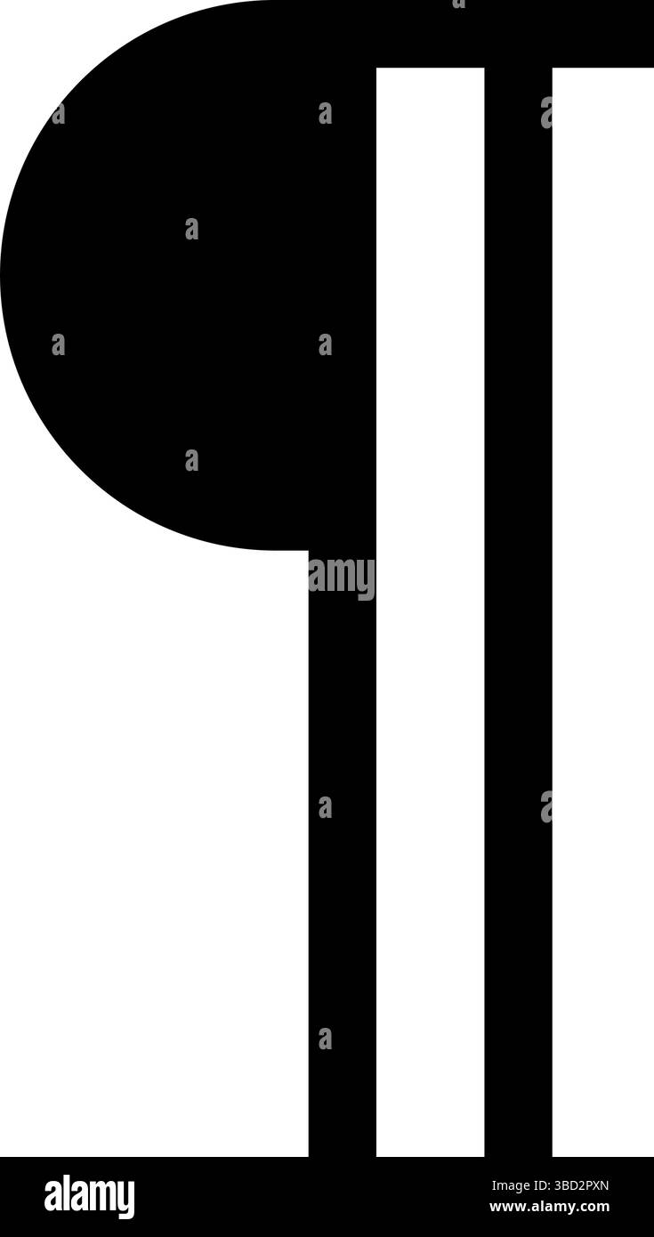 Paragraph sign Editable pilcrow text symbol typing element icon black ...