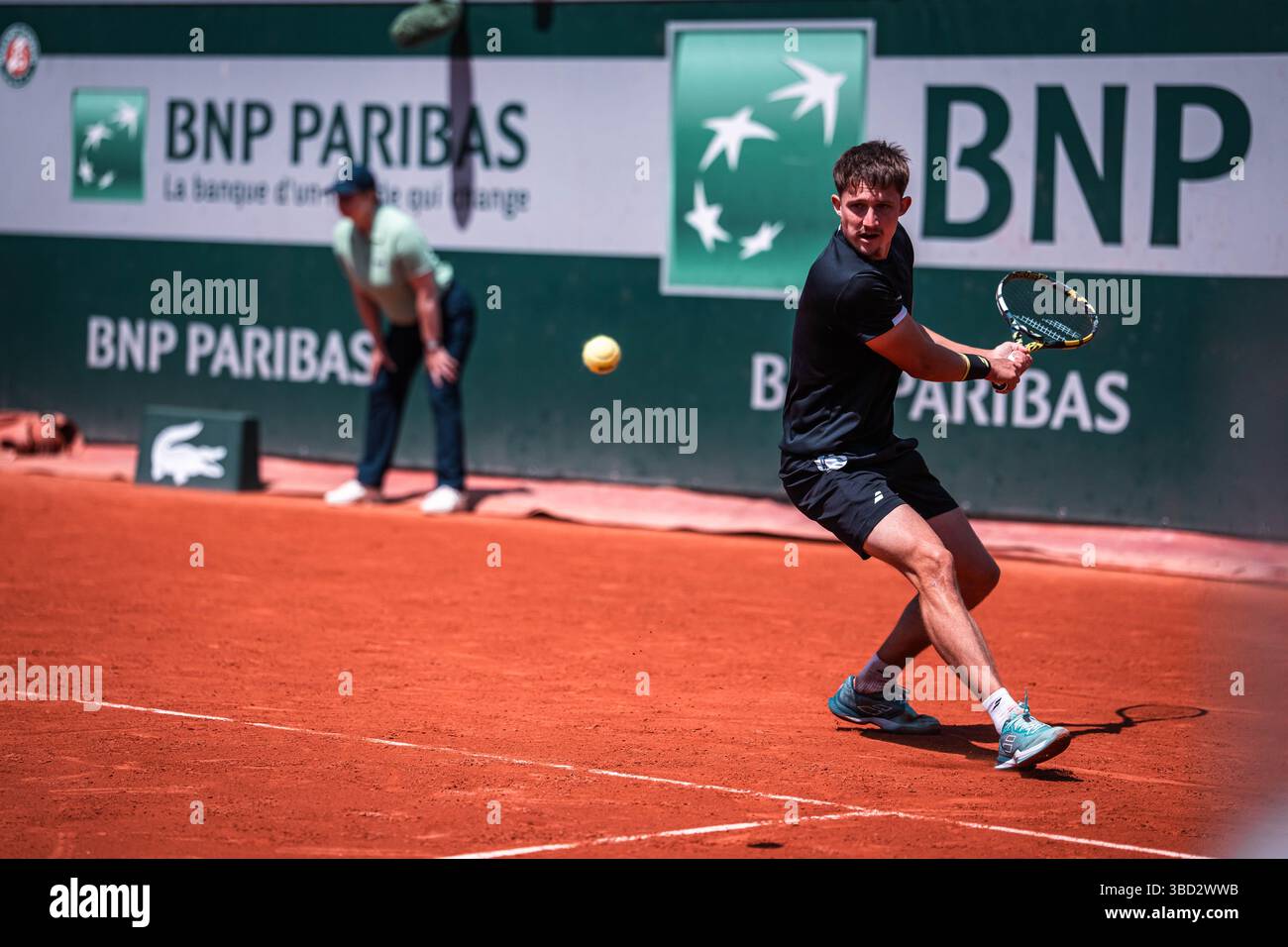 Ugo BLANCHET of France during the qualifying of the Roland-Garros 2025, French Open, Grand Slam ...