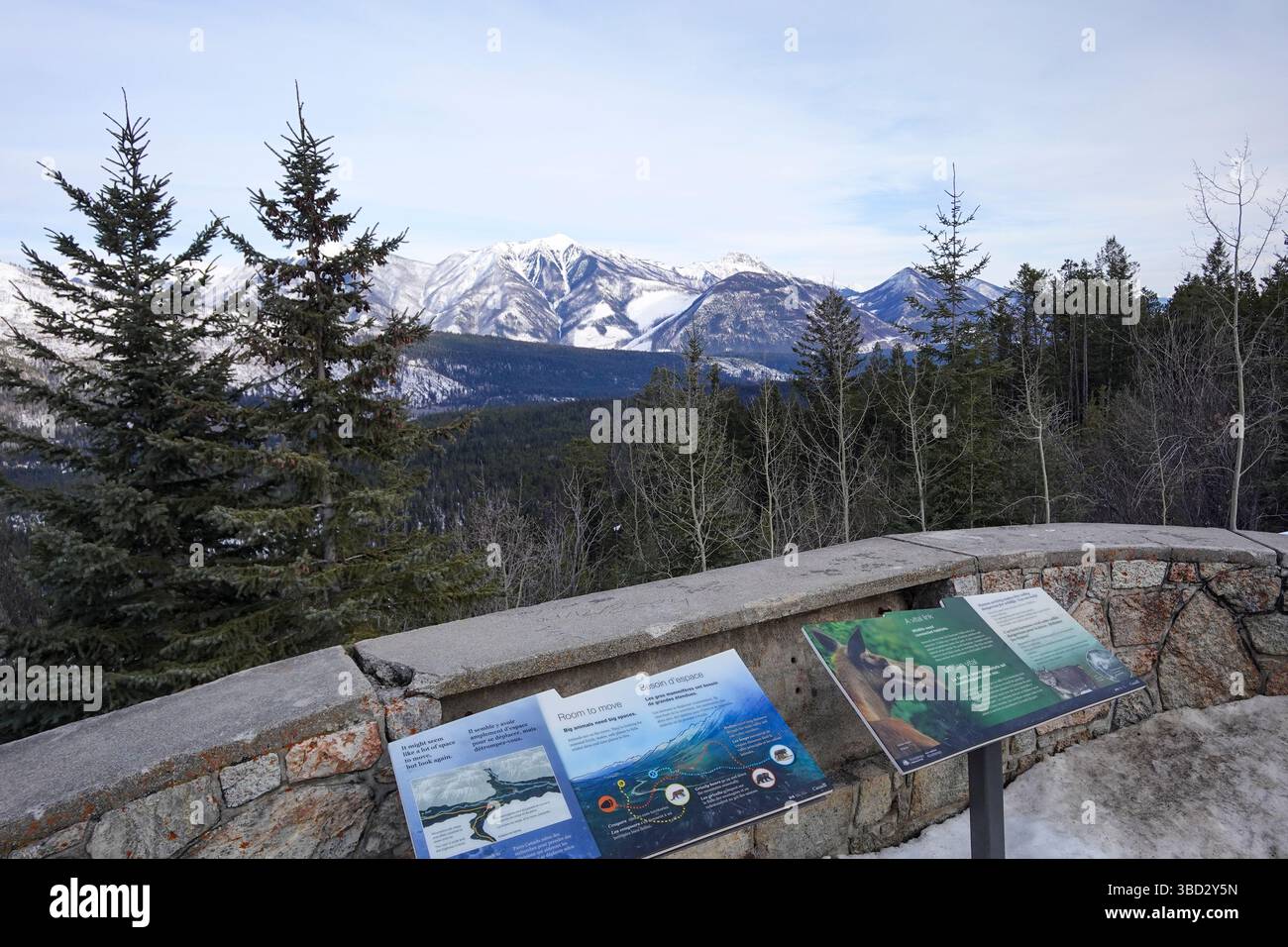 Kootenay Valley viewpoint British Columbia Stock Photo