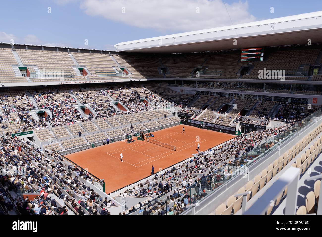 General View Of The Philippe Chatrier Center Court During The Draw For General View Of The Philippe Chatrier Center Court During The Draw For