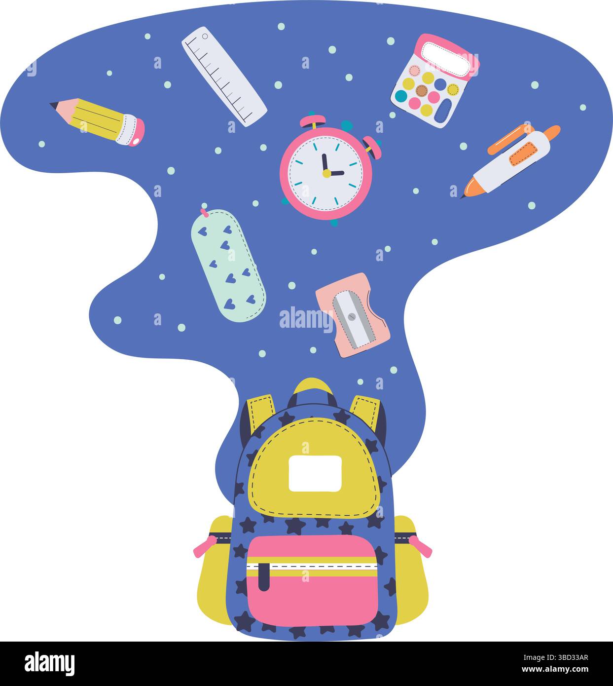 back to school vector isolated illustration Stock Vector Image & Art ...