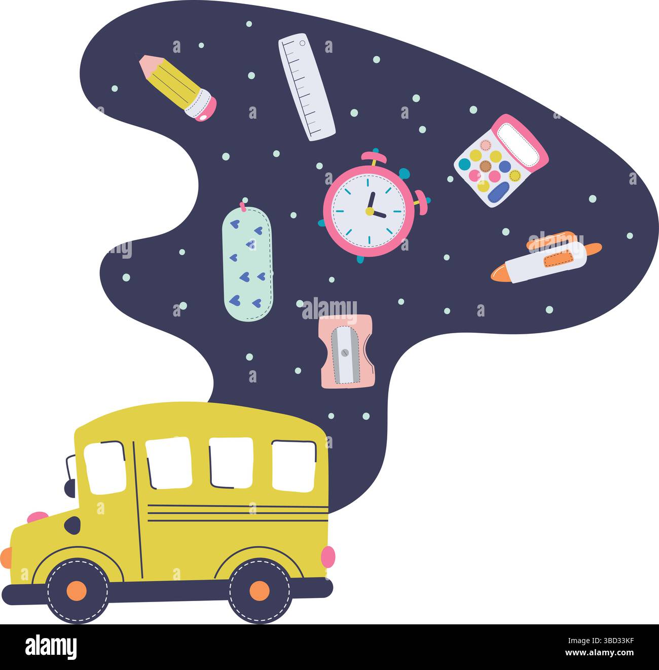 back to school vector isolated illustration Stock Vector Image & Art ...