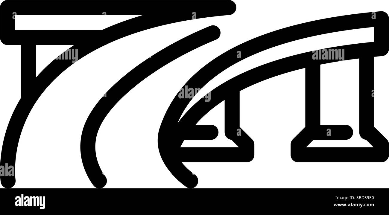 exit ramp highway road line icon vector illustration Stock Vector Image ...