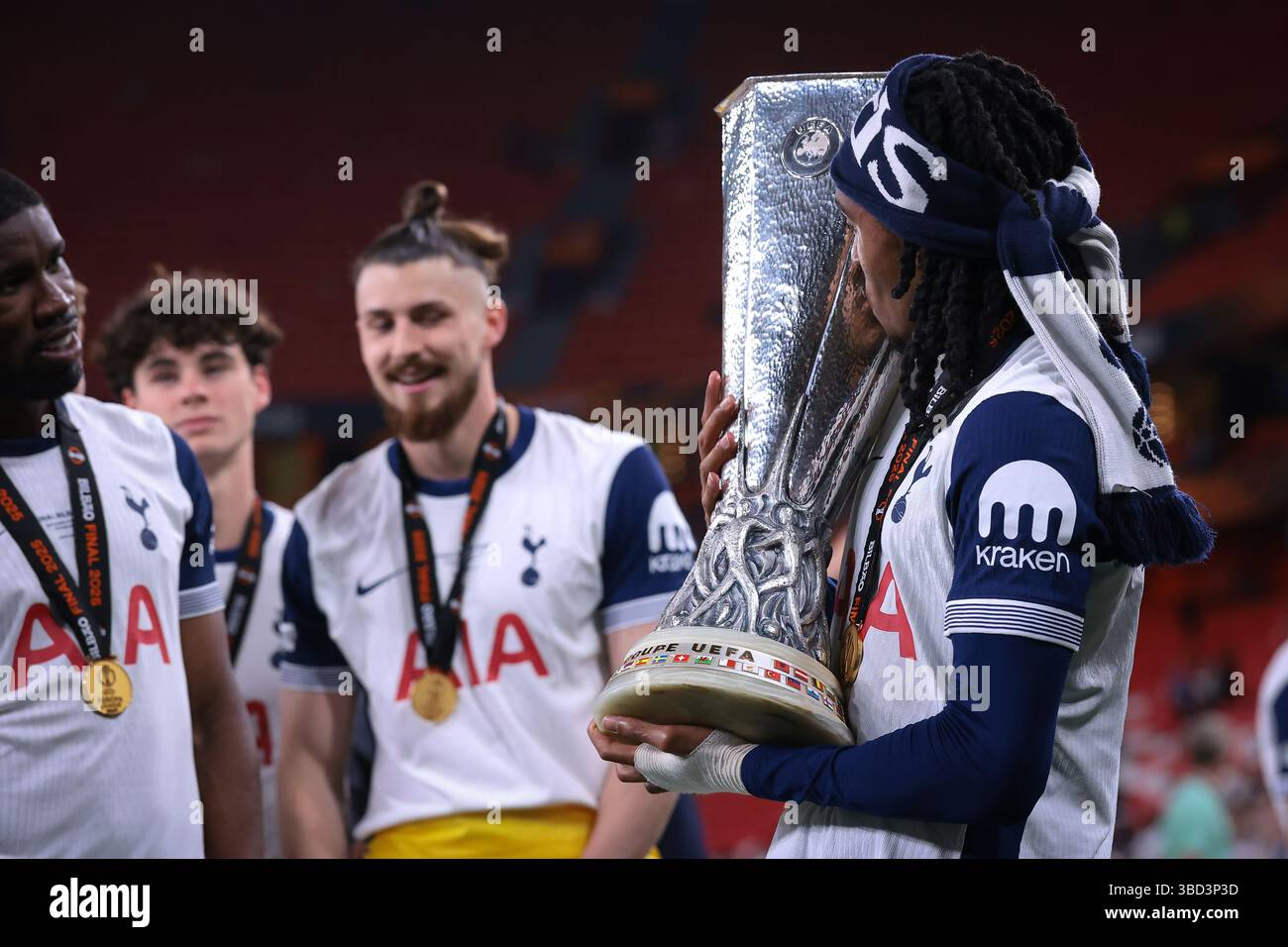 Bilbao Spain 21st May 2025 Djed Spence Of Tottenham Hotspur FC bilbao-spain-21st-may-2025-djed-spence-of-tottenham-hotspur-fc