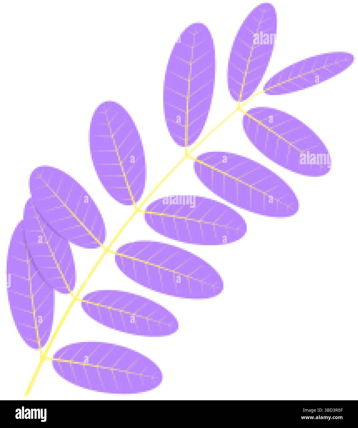 Flat leaf branch icon silhouette. Filled leaf glyph. Stock Vector