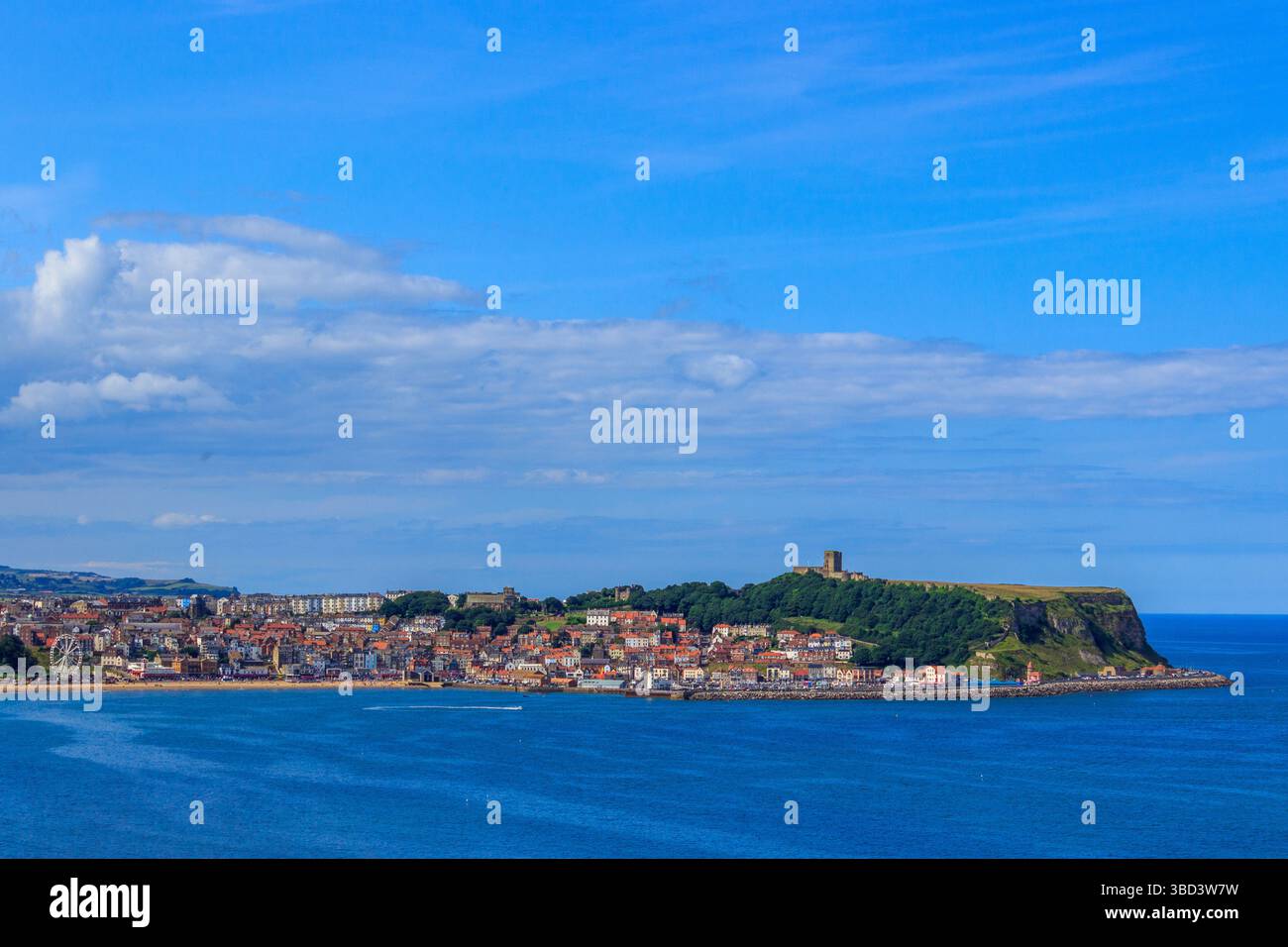 Scarborough headland in summer Stock Photo
