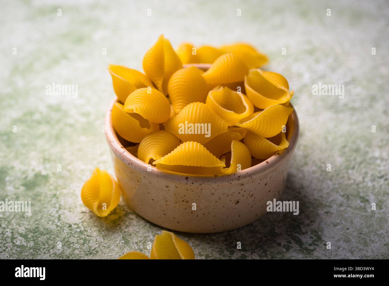 Raw pasta in shape of shells Stock Photo - Alamy