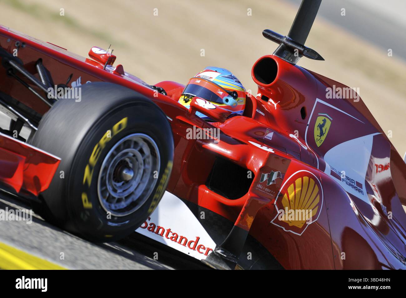 Fernando Alonso, ESP, in the cockpit of the Ferrari 150, Formula 1 ...