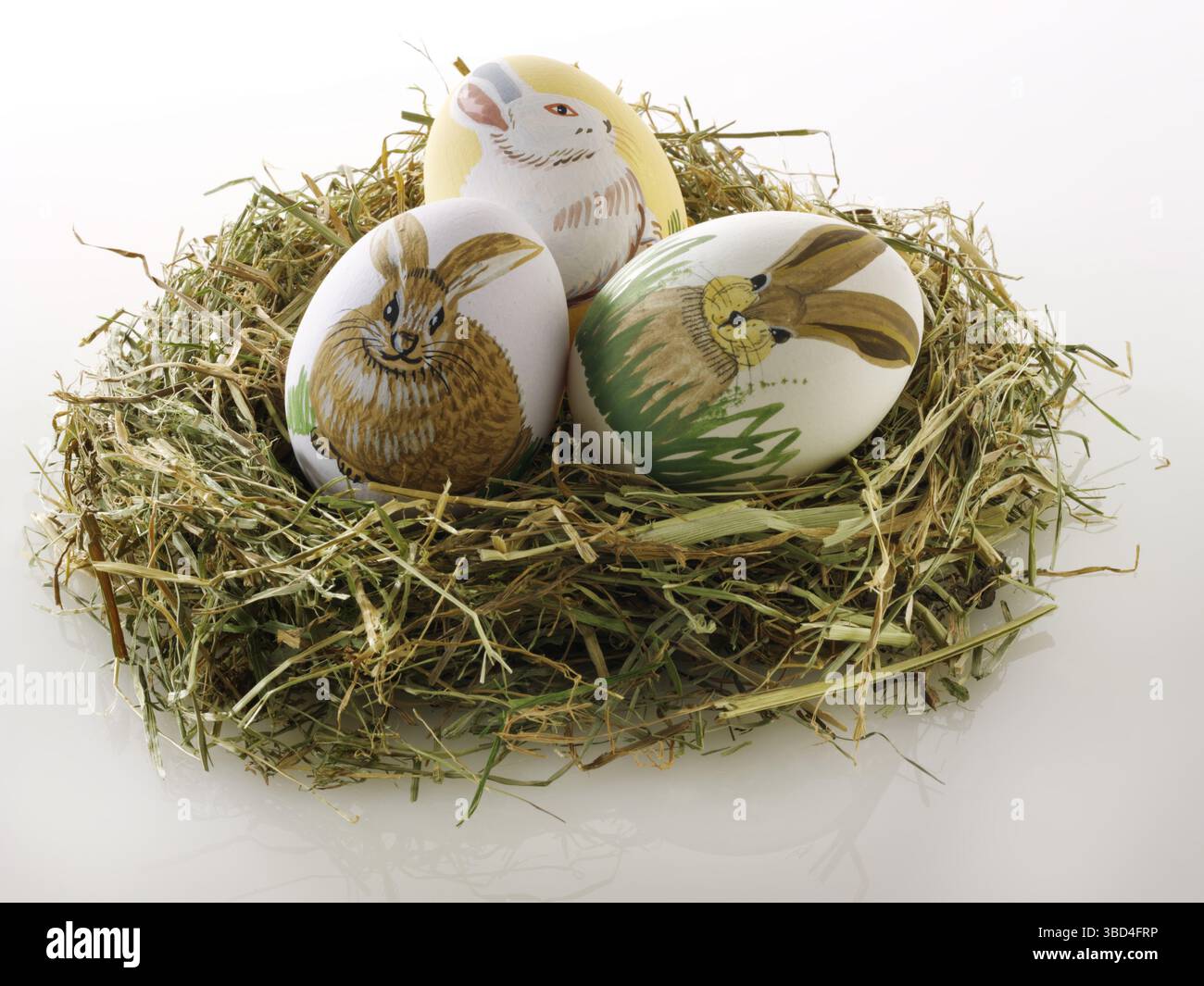 Traditional decorated Easter eggs Stock Photo