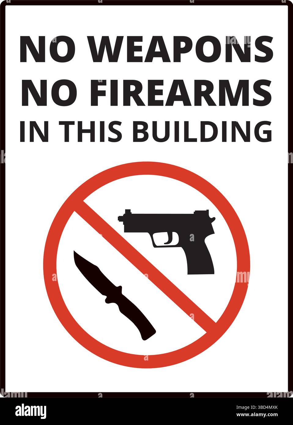 No gun sign Stock Vector Images - Alamy for Free Printable No Firearms Allowed Signs